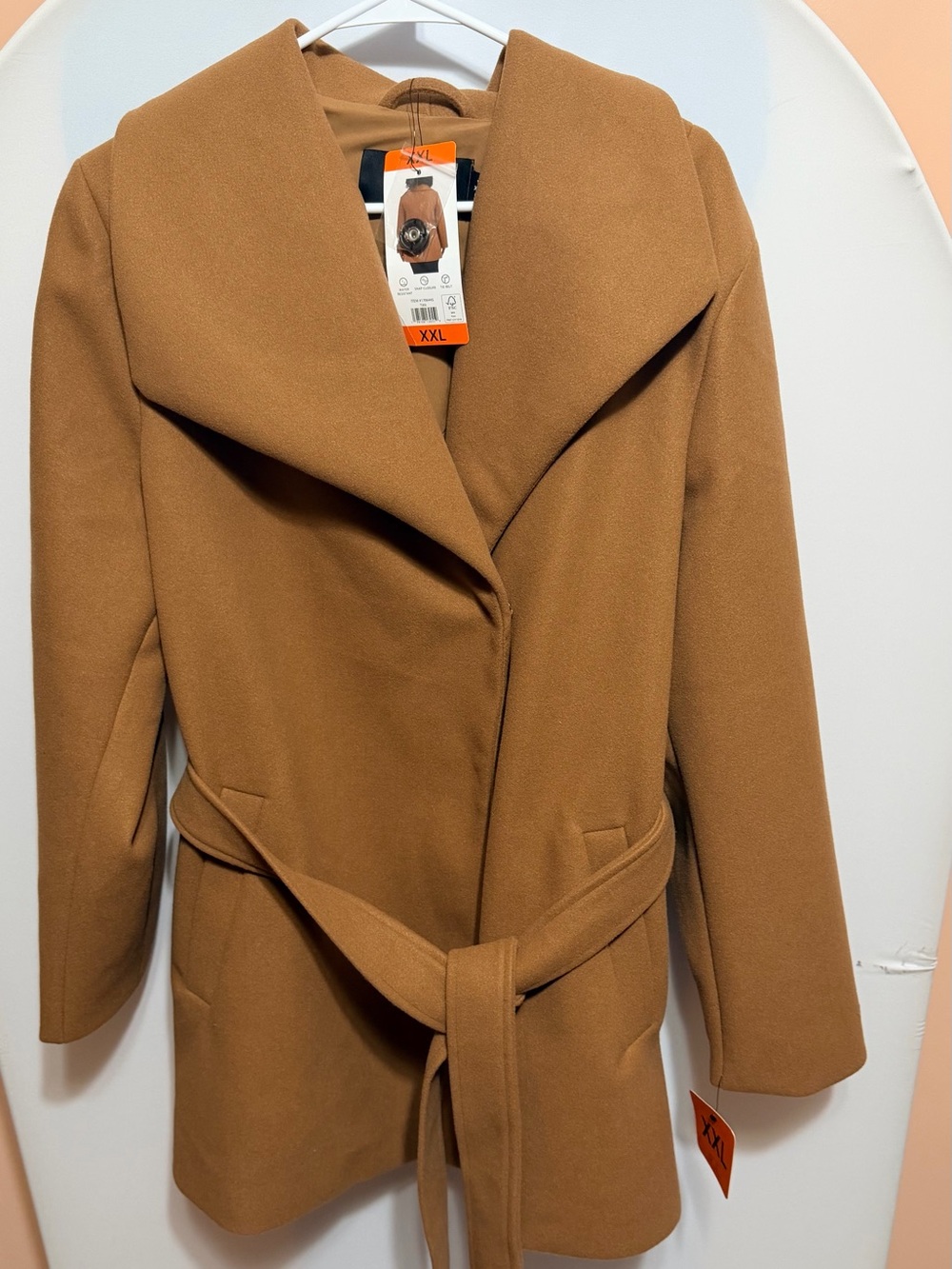 Classic Camel Belted Trench Coat - Camel